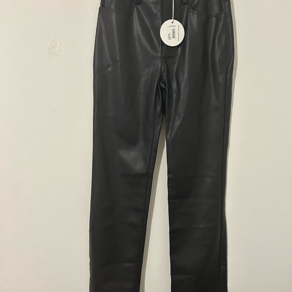 STAUD Black Leather Pants